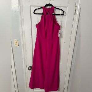 Julia Jordan Fuchsia Halter Jumpsuit
